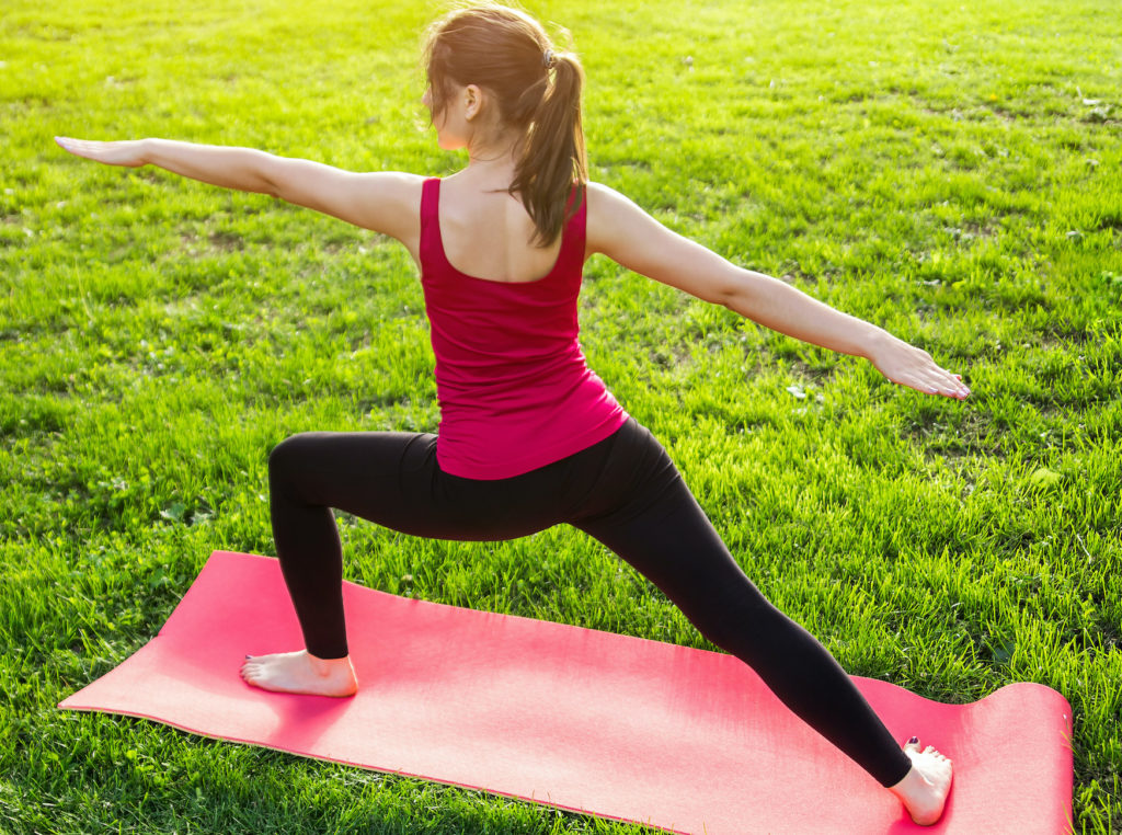 Woman in warrior pose